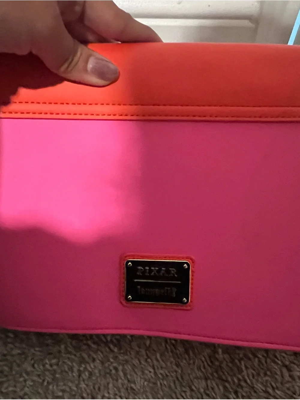Loungefly Neon Orange Pink Yellow Laser-Cut Crossbody Bag